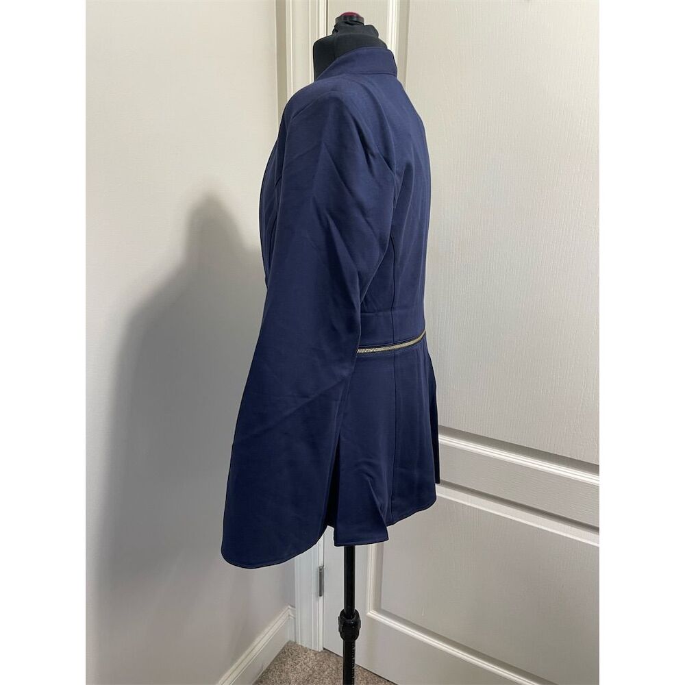 Iman Women's Blue Blazer Size S Long Sleeve can wear long or cropped (sku512) - Picture 2 of 10